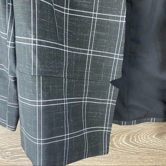 Tahari ASL Open Front Black White Grid Jacket NWT - Picture 3 of 9